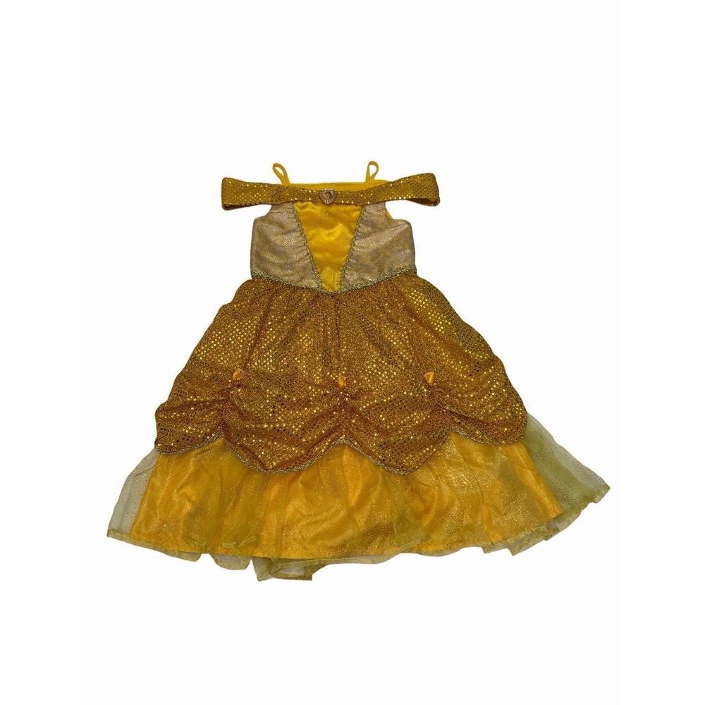 Disney Parks Authentic Girl Princess Belle Dress Gold Size M